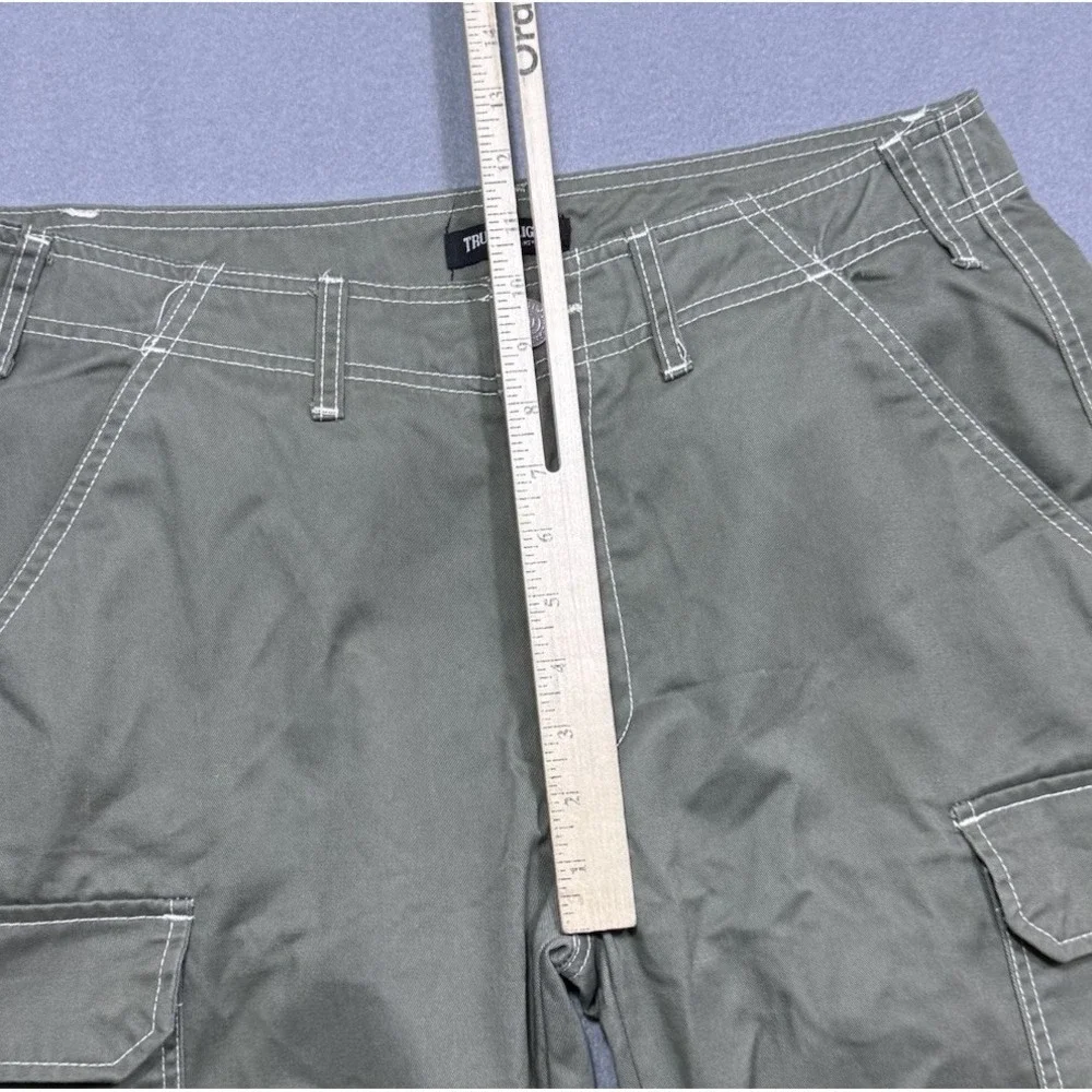 True Religion Cargo Pants Mens 31 (32x32) Olive Gorpcore Utility Y2K Normcore